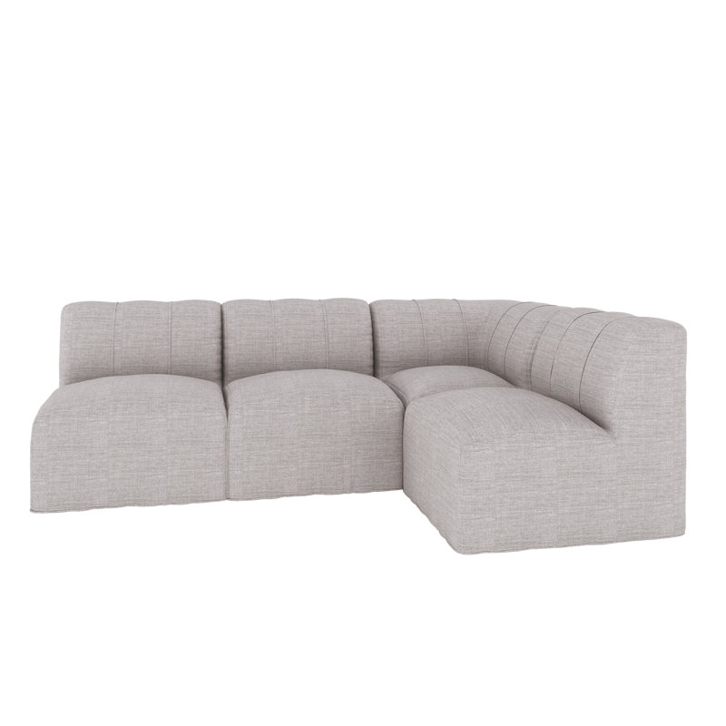 Canapé d'extérieur en Sunbrella® de 96 po Praia, Argent coulé Sunbrella®