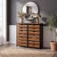 Armoire de rangement à 7 tiroirs avec roulettes, chariot de rangement en bois