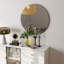 Miroir de salle de bain 80 cm, miroir rond, fixation murale