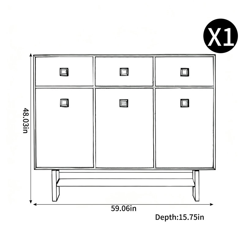 Armoire à chaussures de style américain