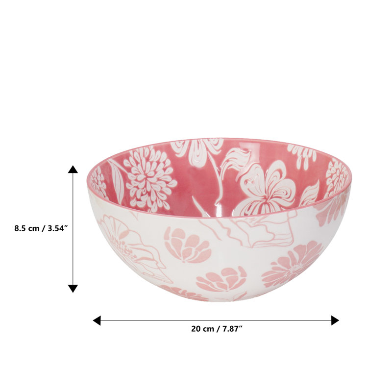 Bol à salade Jardin 8 ", Rose