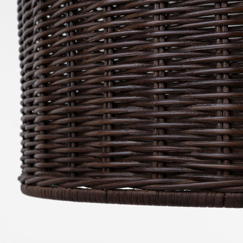 Nancy 3 - Light Pendant, Espresso Wicker, 28.25" H x 25.25" W x 25.25" D, Polished Nickel