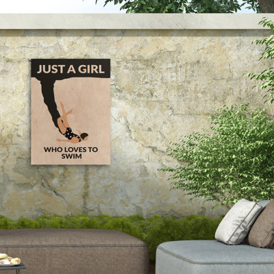 «Bolologia juste une fille qui aime nager» sur toile