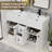 48 Inch Double Sink Bathroom Vanity Set With Resin Sink Top, Assembly Required-1335264875
