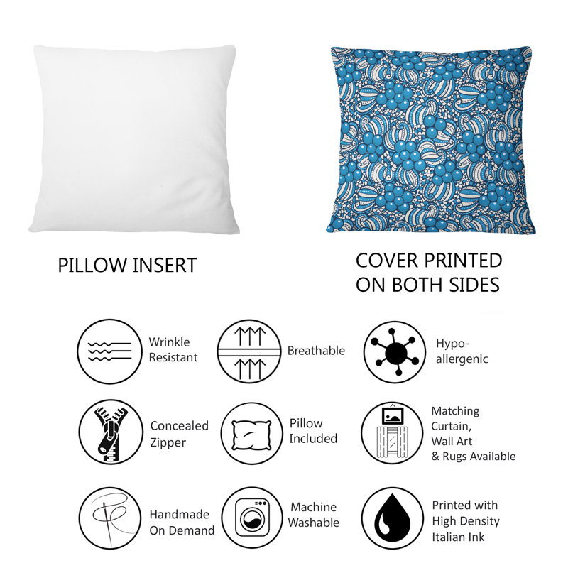 Coussin Blue Berries In Jungle