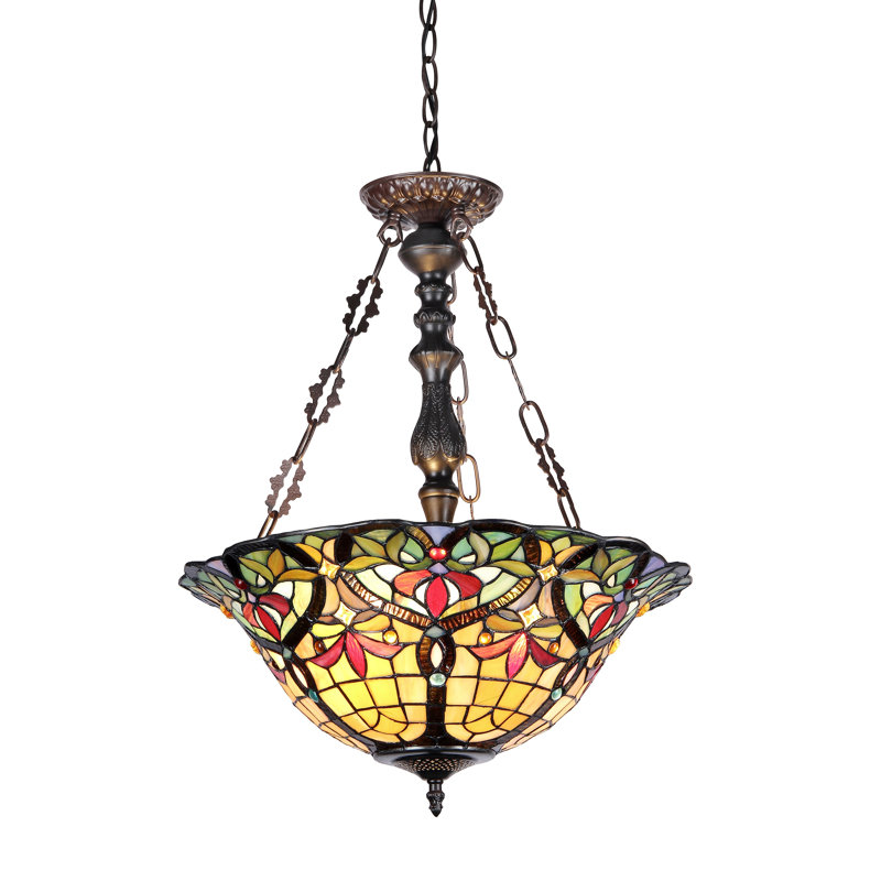 Laurie 3 - Light Red Antique Bronze Single Pendant