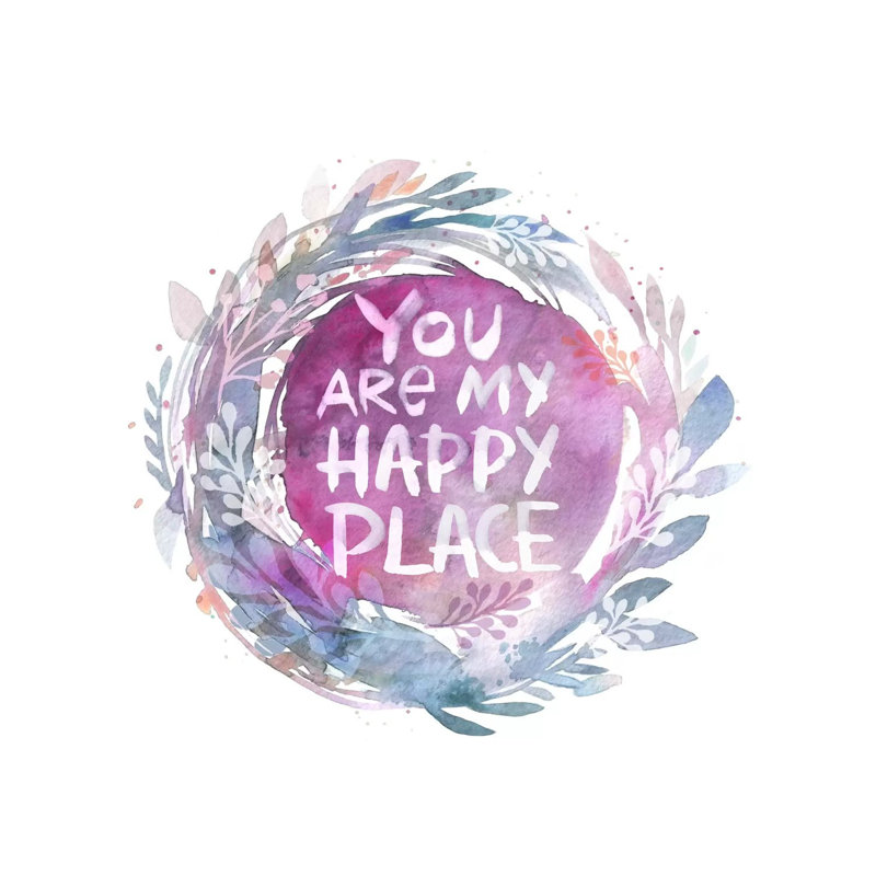 You Are My Happy Place by Stephanie Corfee - Wrapped Canvas Gallery-Wrapped Canvas Giclée, 30.48cm H x 30.48cm W