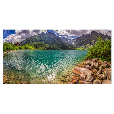 Lake in Tatra Mountains, Pologne - reproduction de photo sur toile tendue
