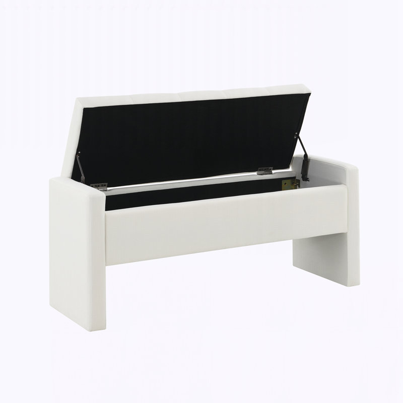 Banc de lit moderne avec rangement, Beige