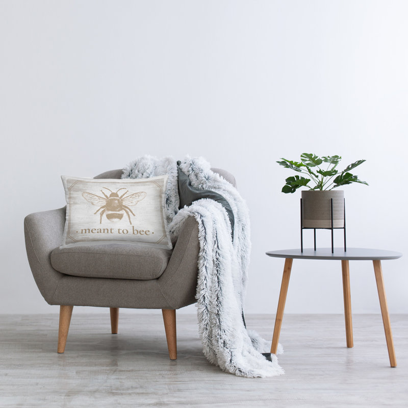 Design de coussin décoratif délavé Meant To Bee par lettré et doublé