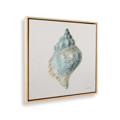 Blue Conch Shell On Canvas