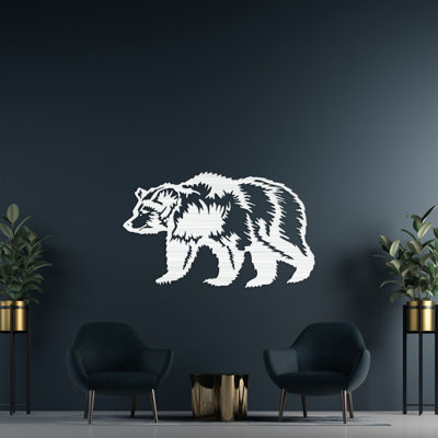Bear Shaped Wall Art with Cutouts - ACM