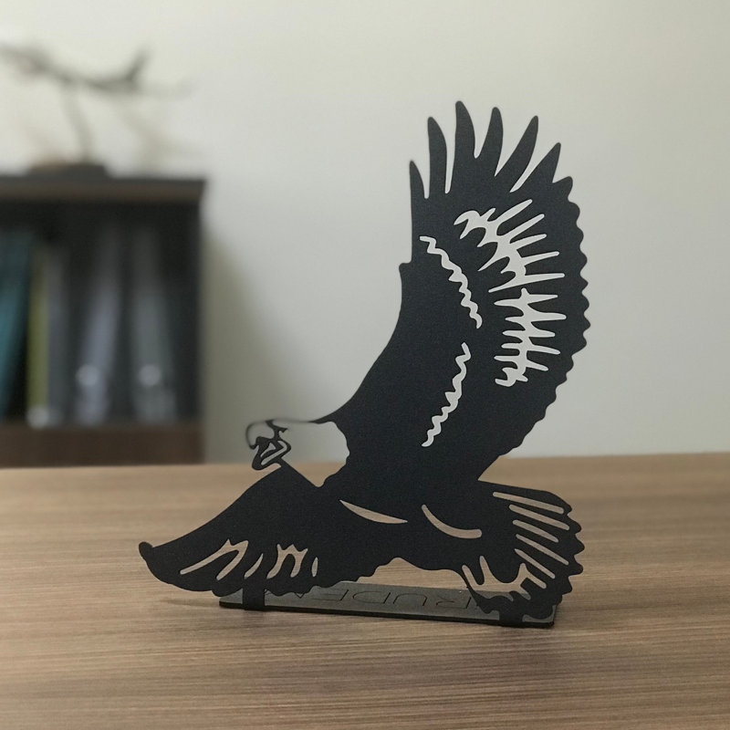 Stylish Black Decorative Object, 7.9 x 11.0 inches | 100% Metal Construction, Thickness: 0.08 inches | Wall-Mountable Design for Easy Display | Perfect for Home Decor & Modern Aesthetic