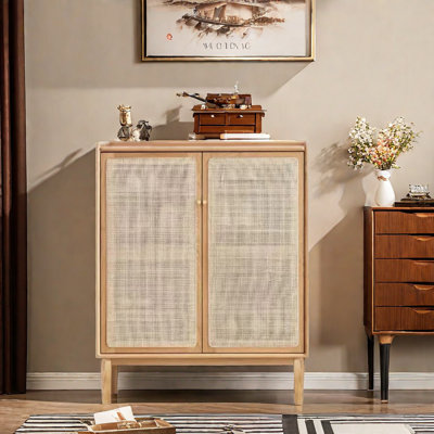 20 Pair Solid Wood Shoe Storage Cabinet