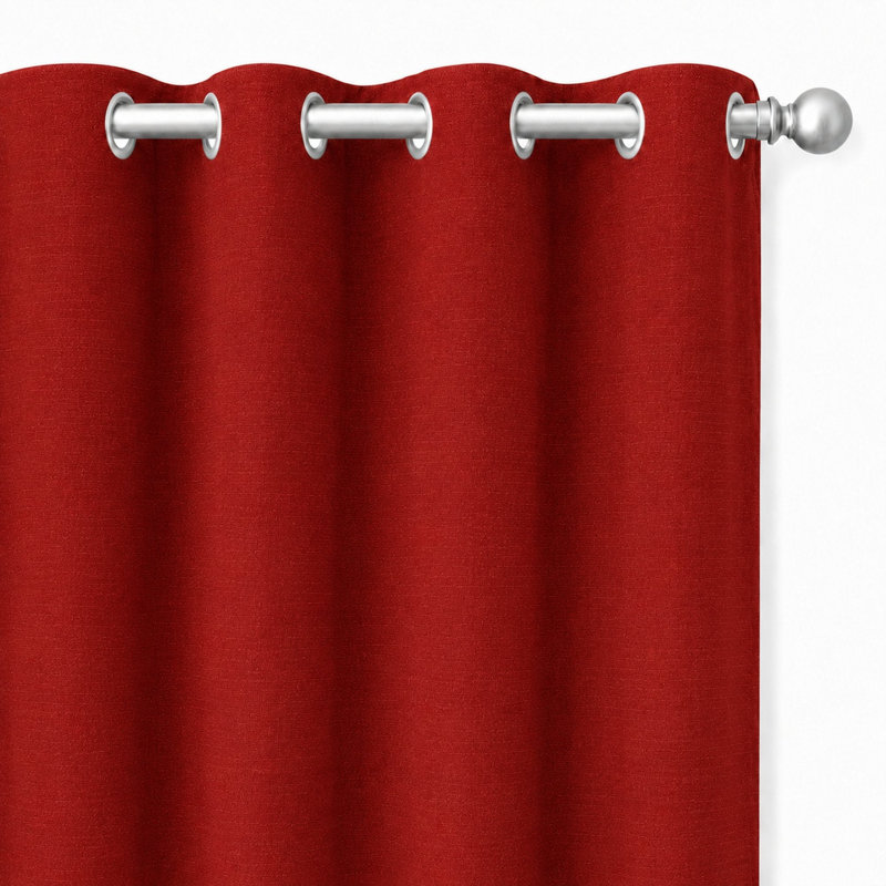 Tissu de salon | Mélange de coton satiné brillant | Couleur rouge, Rouge
