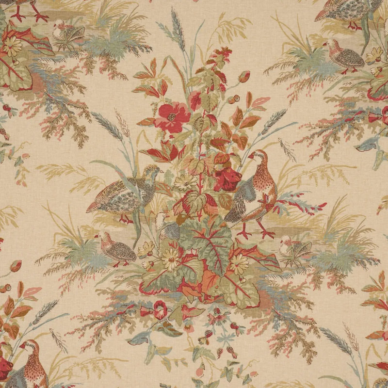 Tissu caille prairie, Automne