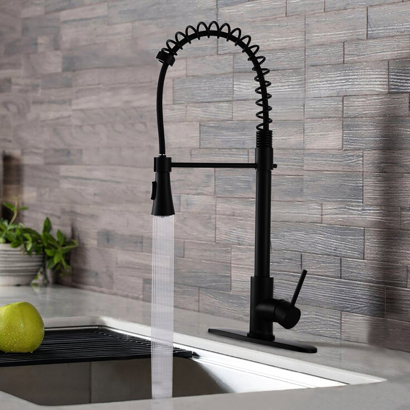 Robinet de cuisine Modern, Noir mat