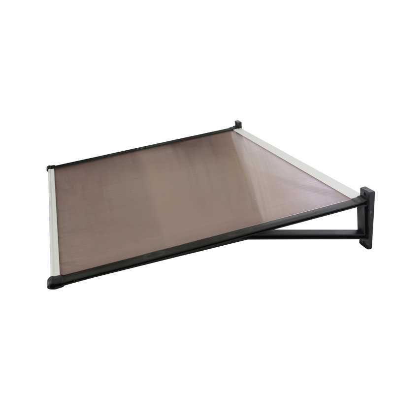 DVP 47.24'' W x 11.22'' D Polycarbonate Cover Retractable Door / Window Awning, Bronze