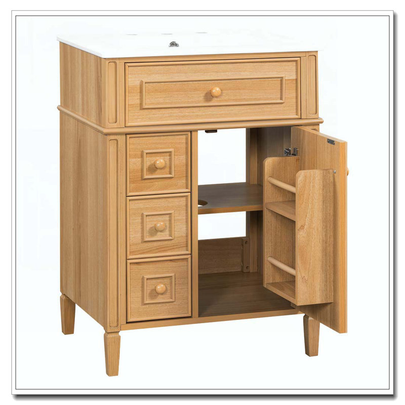 Meuble-lavabo avec lavabo pour la salle de bain, 24'Wood