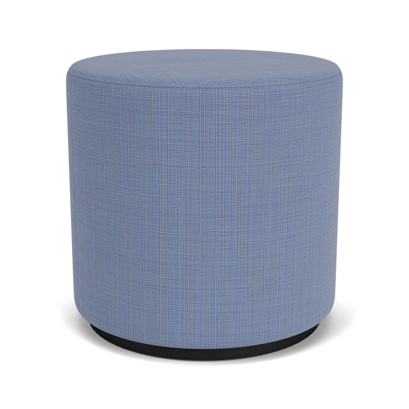 Repose-pieds Darsey, Chambray bleu marine clair, Noir