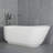 67-Inch Solid Surface Stone Resin Oval Shape Soaking Bathtub