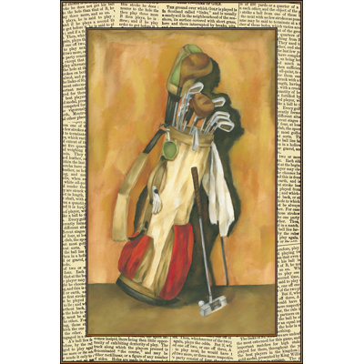 Tee It Up I by Jennifer Goldberger - Wrapped Canvas Painting