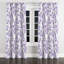 Rideaux de fenêtre abstraits - 1 rideau à œillets Boho Lavender Drift-91317580-91317683