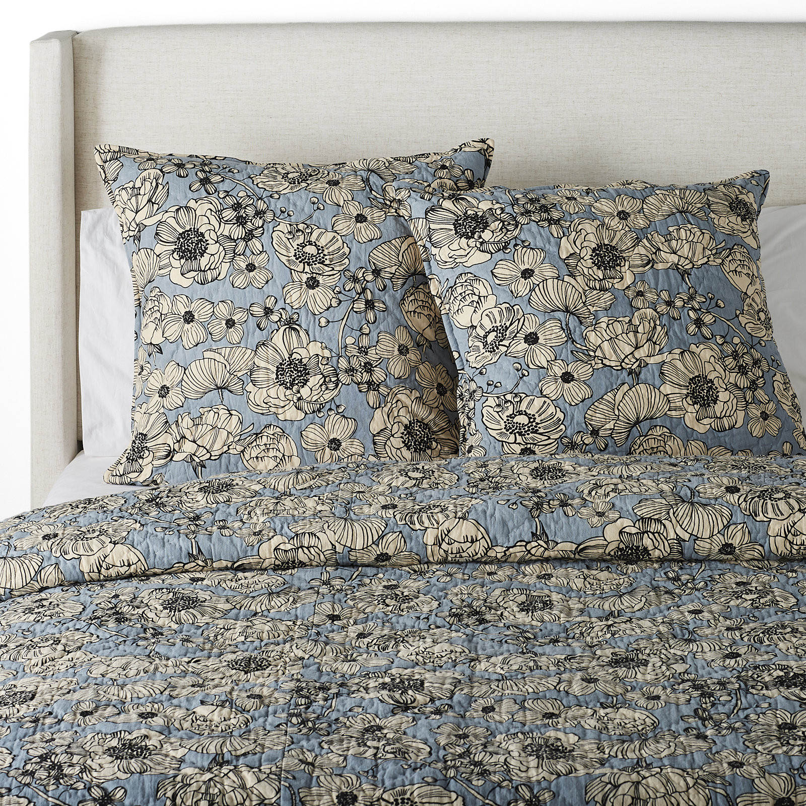Kimpton Cotton Quilt Set, Twin, Limestone