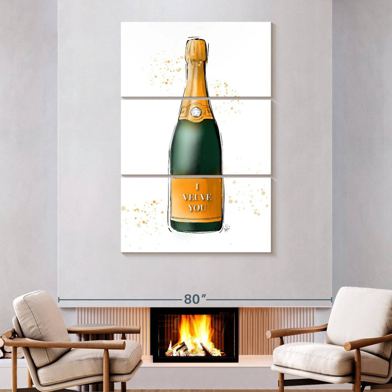 I Veuve You, 74" H x 48" W