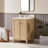 Argens 24 In. Single Sink Freestanding Bath Vanity In White Oak With Carrara Quartz Top-316629155