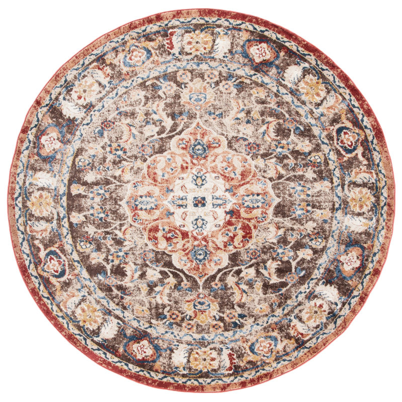 Broomhedge Bijar Performance Oriental Rug, Round 6'7"