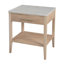 Mayfair 1 Drawer Wood and Marble Nightstand-1352168949