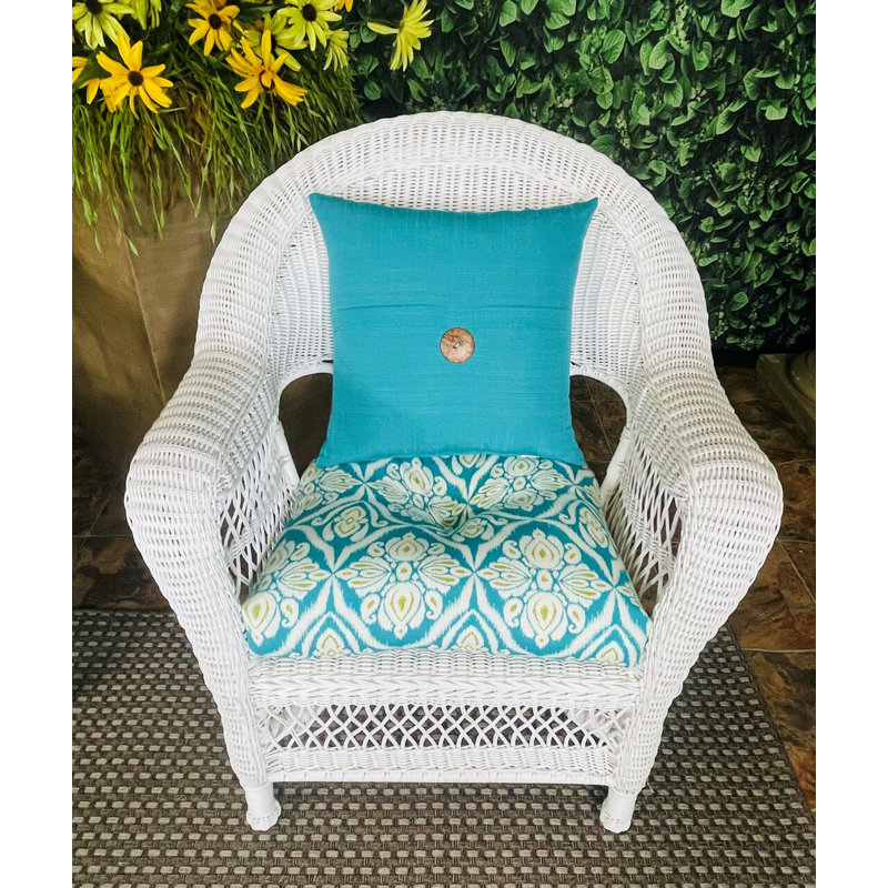  Coussin extérieur à motif de noix de coco, sarcelle