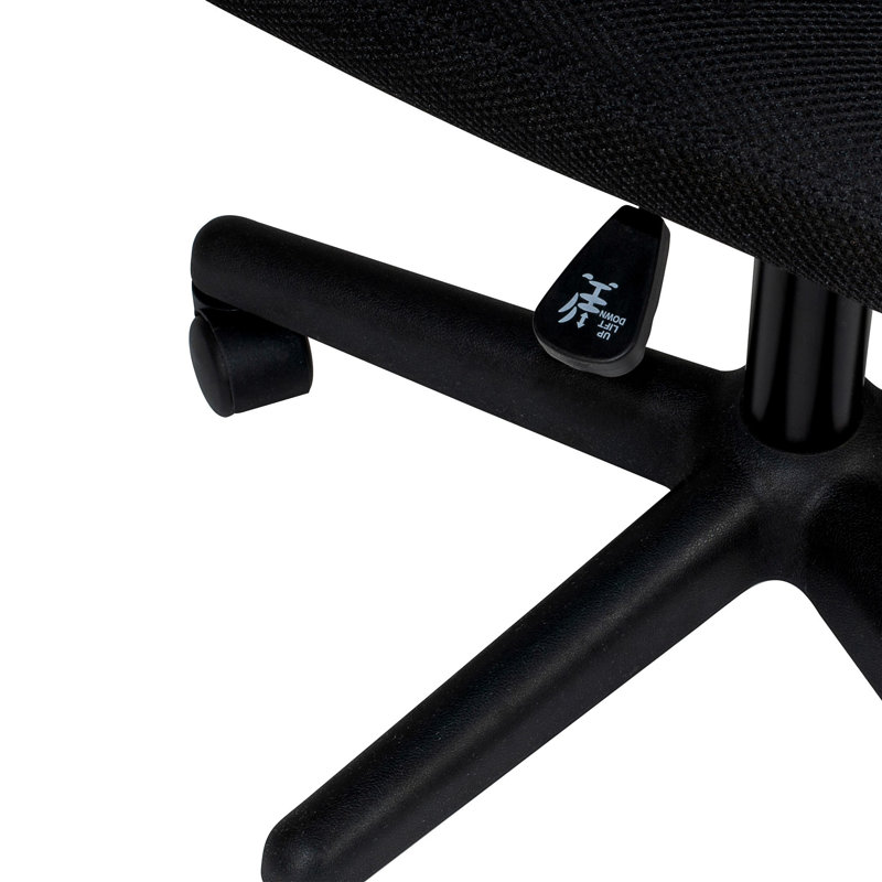 Chaise de bureau avec dossier en filet noir - Capacité de poids confortable et fonctionnelle de 250 lb pour un déplacement facile dans la charge de siège réglable