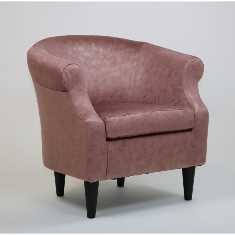 Fauteuil club de 30,5 po Aguiniga, Polyester sirène rouge