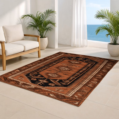 Tapis turc intérieur et extérieur brun