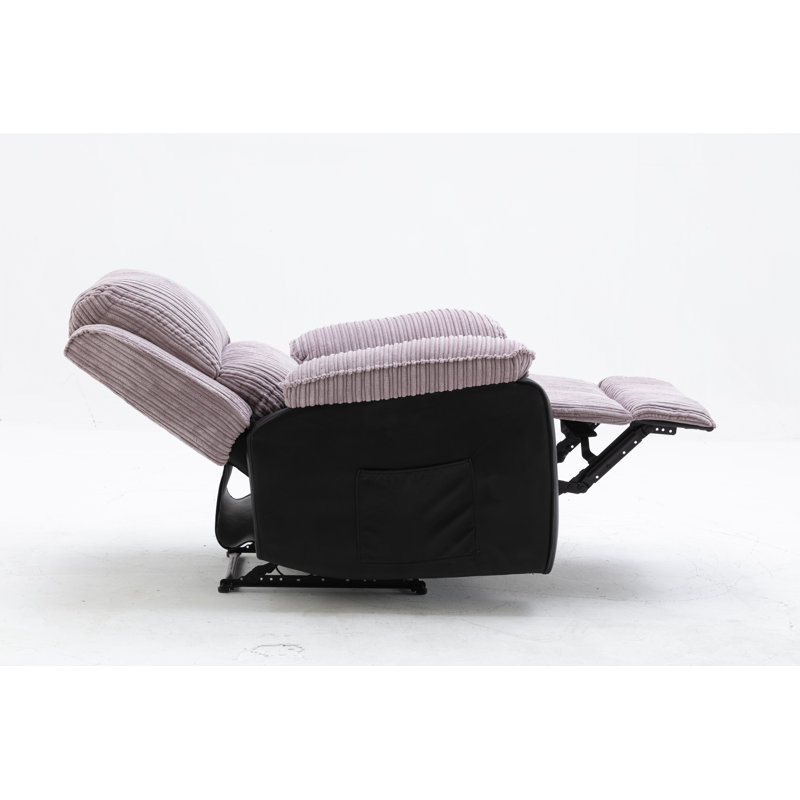 Fauteuil inclinable manuel manuel, Mélange de polyester mauve clair