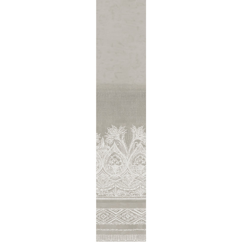 Papier peint henné, Blanc / gris