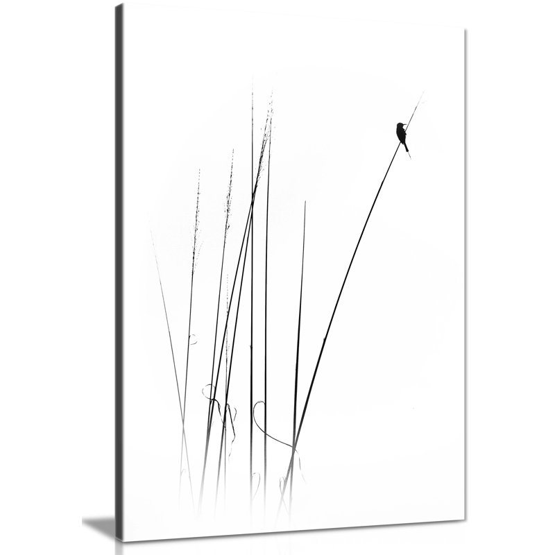 Bird Silhouette - Wrapped Canvas Print, 46cm H x 31cm W x 1.8cm D