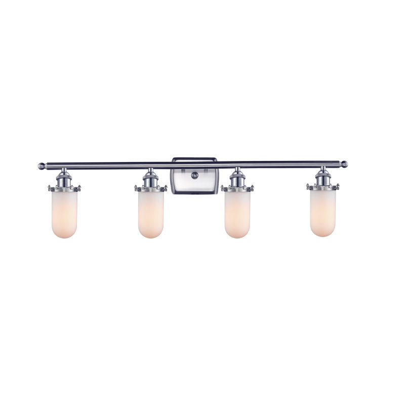Éclairage pour meuble-lavabo 3 lumières Farview, DEL, Blanc mat, Nickel satiné brossé
