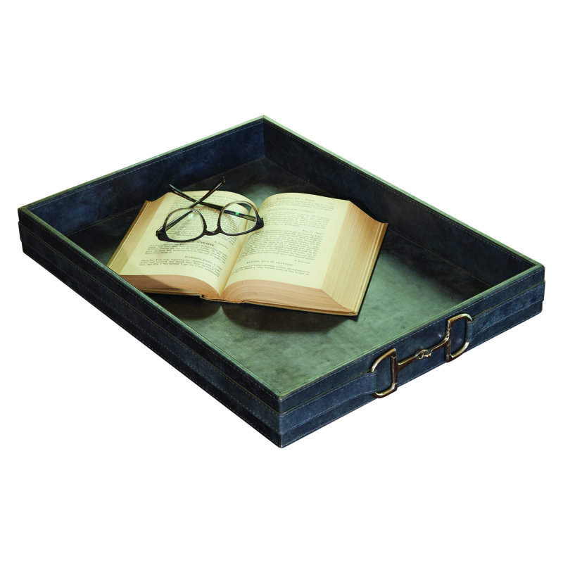 Stirrup Decorative Tray, Blue Wash