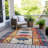 Machine Washable Indoor/Outdoor Xhevrie Navy Rug-1490055251