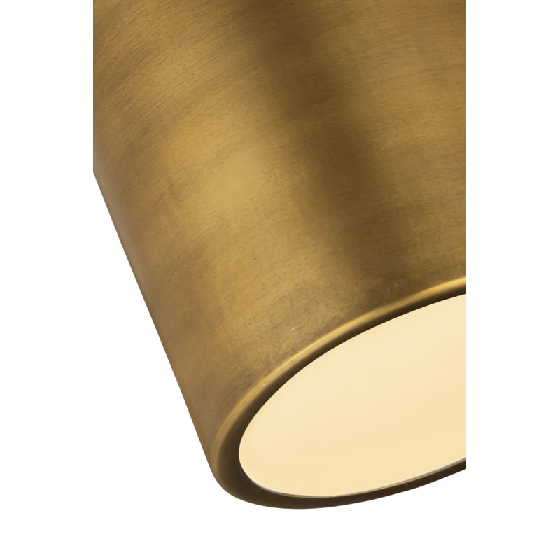 Cadagan Flush Mount, Rubbed Brass