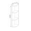 Étagère murale d'extrémité en contreplaqué blanc, prête à assembler, Kindwood Eco Shaker, 15,2 cm (L) x 30,5 cm (P) x 91,4 cm (H).-131633776-134432150