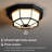 2-Light 10.6 Inch Flush Mount Ceiling Light Recessed Installation for Kitchen/Bedroom/Entryway 1-Piece Nordic Style (Bulb Sold Separately)