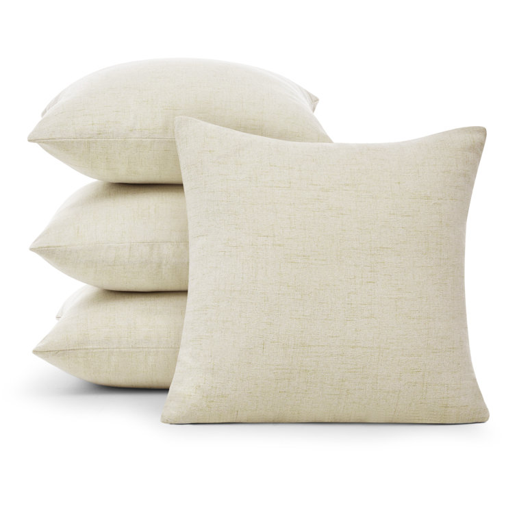 Donahue Square Pillow Cover (Set of 4) Greyleigh Color: Cream, Size: 16 x 16
