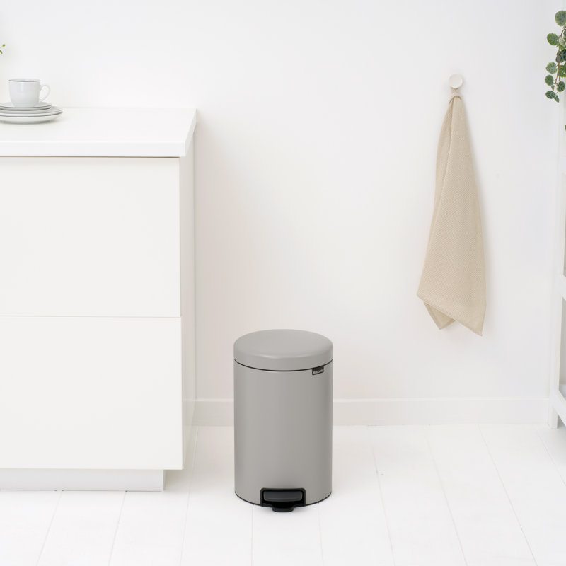 Brabantia NewIcon Soft Closing Pedal Bin, Soft Grey, 12 L
