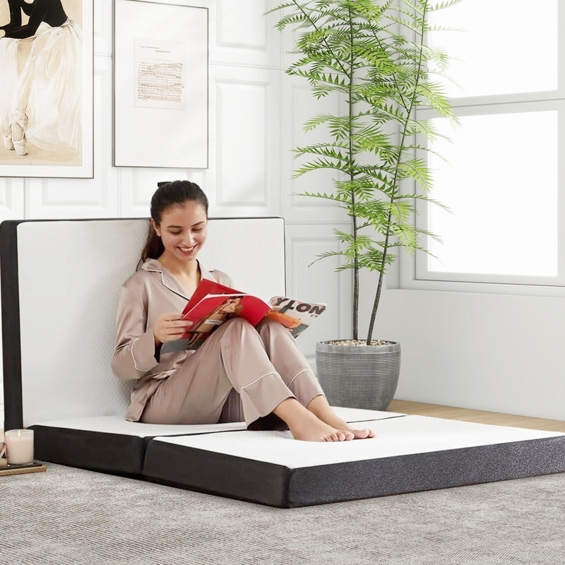 Matelas en mousse viscoélastique gélifiée mi-ferme 3 po Alwyn Home, Double, 4"
