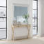 Miroir de commode Lile, cadre en bois massif gris 42 po-112313352