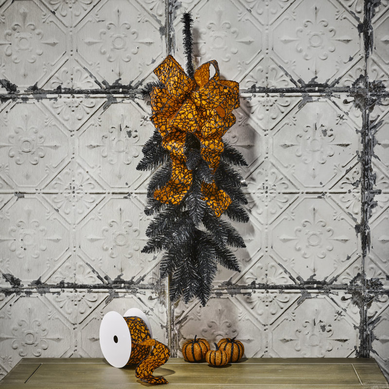 Ruban de toile 2,5 po X10Y, Orange / noir